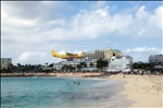 DHL landing at Princess Juliana airport, St Maarten